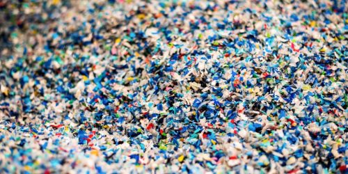 Shredded plastic garbage