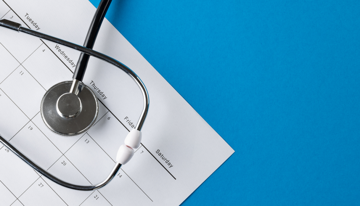 Stethoscope and calendar